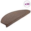 VidaXL Stair Treads 30 Pieces 65 X 24 X 4 Cm Coffee Brown Semicircular Large 3365753