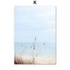 Summer Sea Ocean Beach Landscape Nature Wall Art Canvas - Modern Simple Nordic Style Bedroom  Poster Print