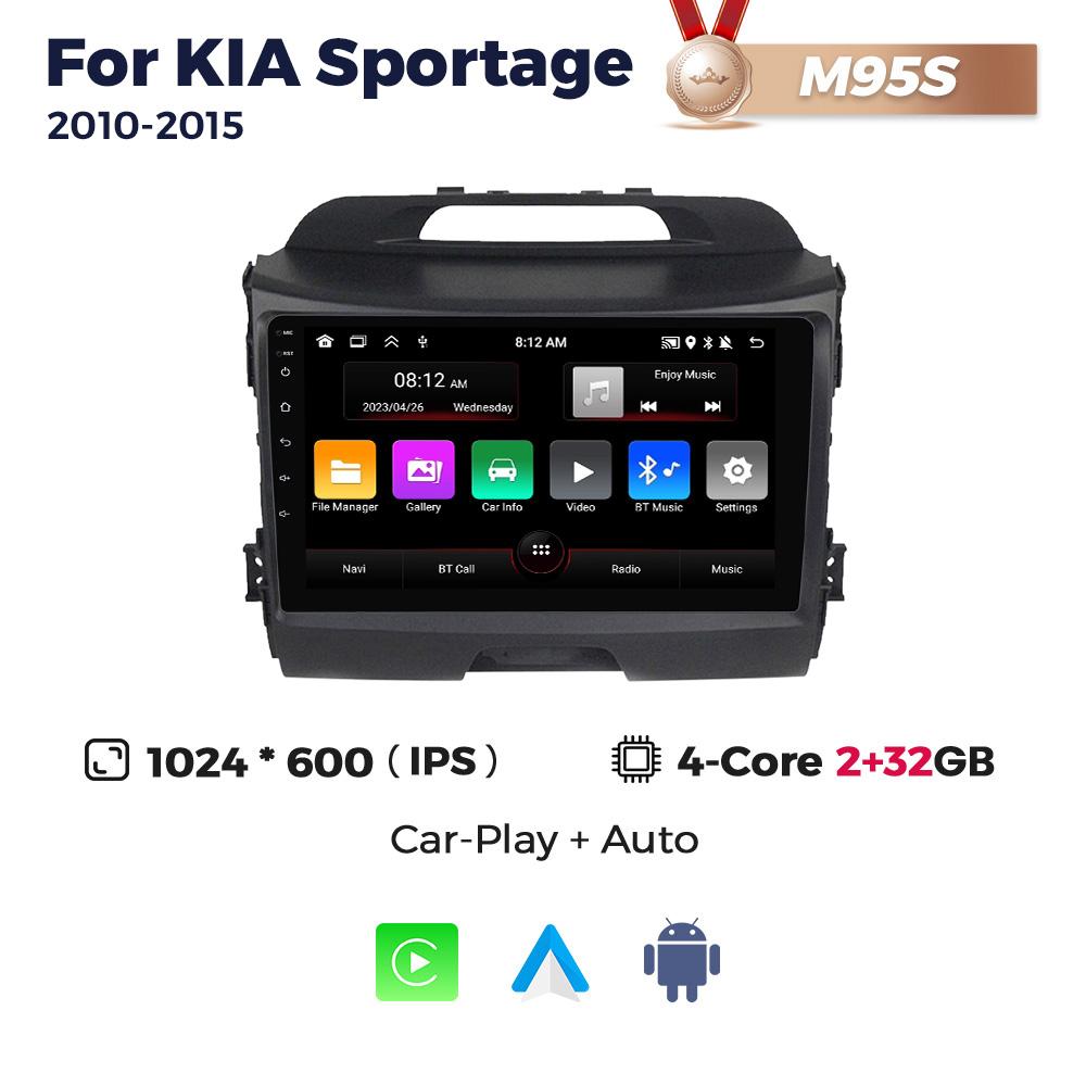 Navifly Android 13 автомобильный радиоприемник мультимедиа аудиоплеер для KIA Sportage 3 2010-2015 GPS беспроводной Carplay автосистемы стерео 2Din