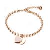 Korean Version of Sweet and Simple All-match Peach Heart Love Women's Bracelet Rose Gold-plated Jewelry Bracelet