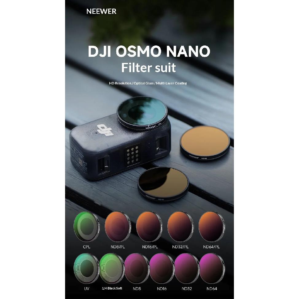 NEEWER Для DJI OSMO NANO Набор Фильтров UV/CPL/Black Soft/ND Фильтр Комплект HD Оптическое Стекло С Защитной Пленкой Для Съемки На Открытом Воздухе