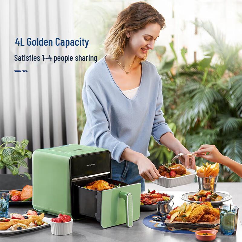 Мультипечь-аэрогриль Morphy Richards 4 л с функцией паровой жарки и прозрачным окном, штепсель CN (адаптер в комплекте)