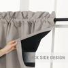 Yousheng 2 шт. занавеска балдахин блокирует свет современный элегантный однотонный черный цвет покрытие гостиная спальня окно верхняя крышка товары для дома