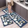 Fashionable Simple Nordic Style Kitchen Floor Mat Household Carpet Long Strip Door Mat Modern Home Decor