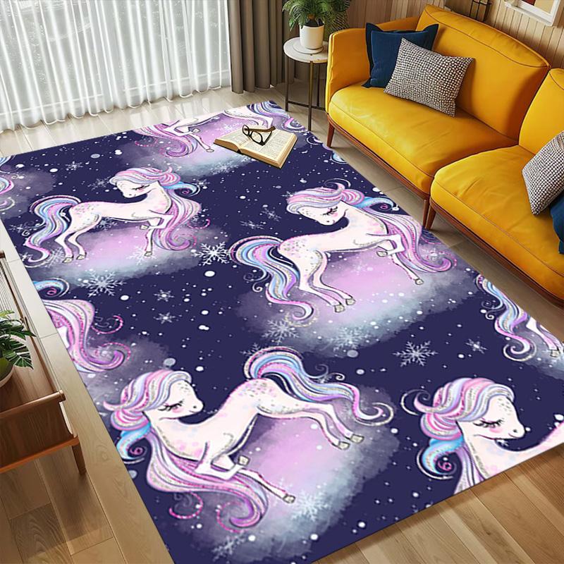 Unicorn Dreams Living Room Nonslip Area Rug Soft Carpet For Bedroom Game Playroom Sofa Office Home Decor Doormat Christmas Gift C930805