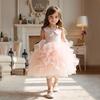Girls' Sleeveless Tulle Summer Dress with Puffy Skirt - Lightweight Children's Luxury Outfit