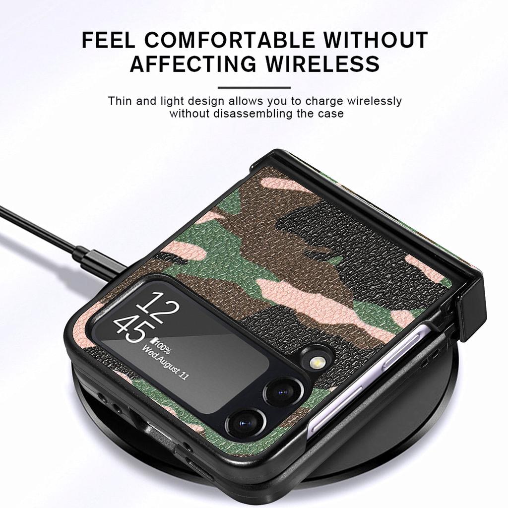 Складной дизайнерский кожаный чехол для телефона, аксессуары для Samsung Galaxy Z Flip 4 5g Flip4 Flip3 Flip 3, защитный чехол от падения