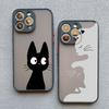 Черно-белый кот Роскошный чехол для телефона для iPhone 15 14 Pro Max Plus 13 12 Mini Pro Max 11 X XR XS 8 7 Plus SE2 Ударопрочные чехлы