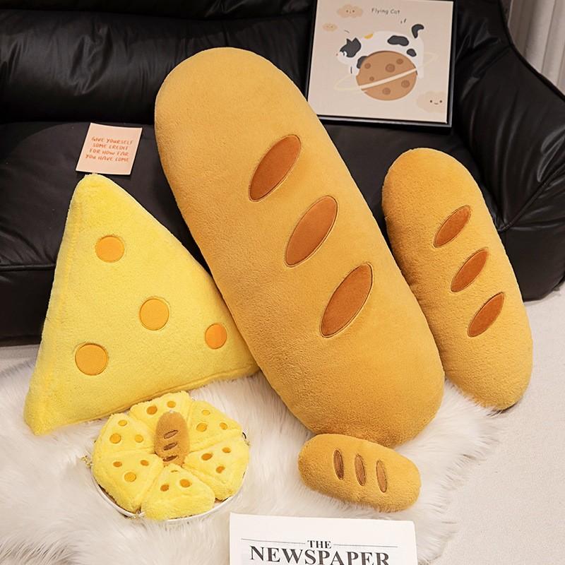 Simulation Cute Baguette Cheese Plush Toy Girls Children Sleep With Dolls Gift