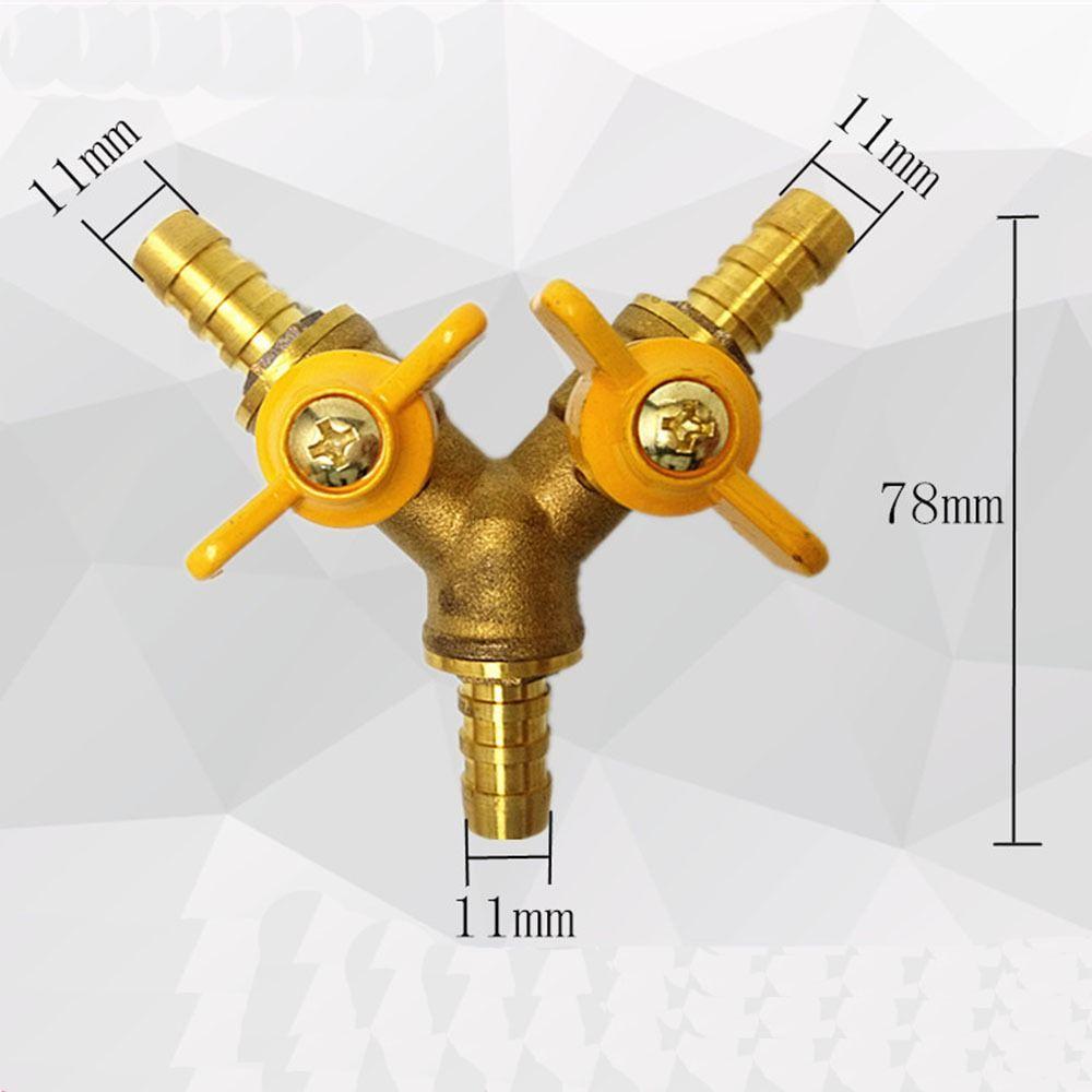 11mm Hose Barb Shut Off Ball Valve 2 Switch Pipe Fitting Connector Fuel Gas Water Oil