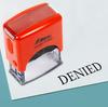 Printtoo Denied Self Inking Rubber Stamp Pre, Inked Office Stamp, Канцелярские товары для домашнего офиса, 38 x 14 мм,