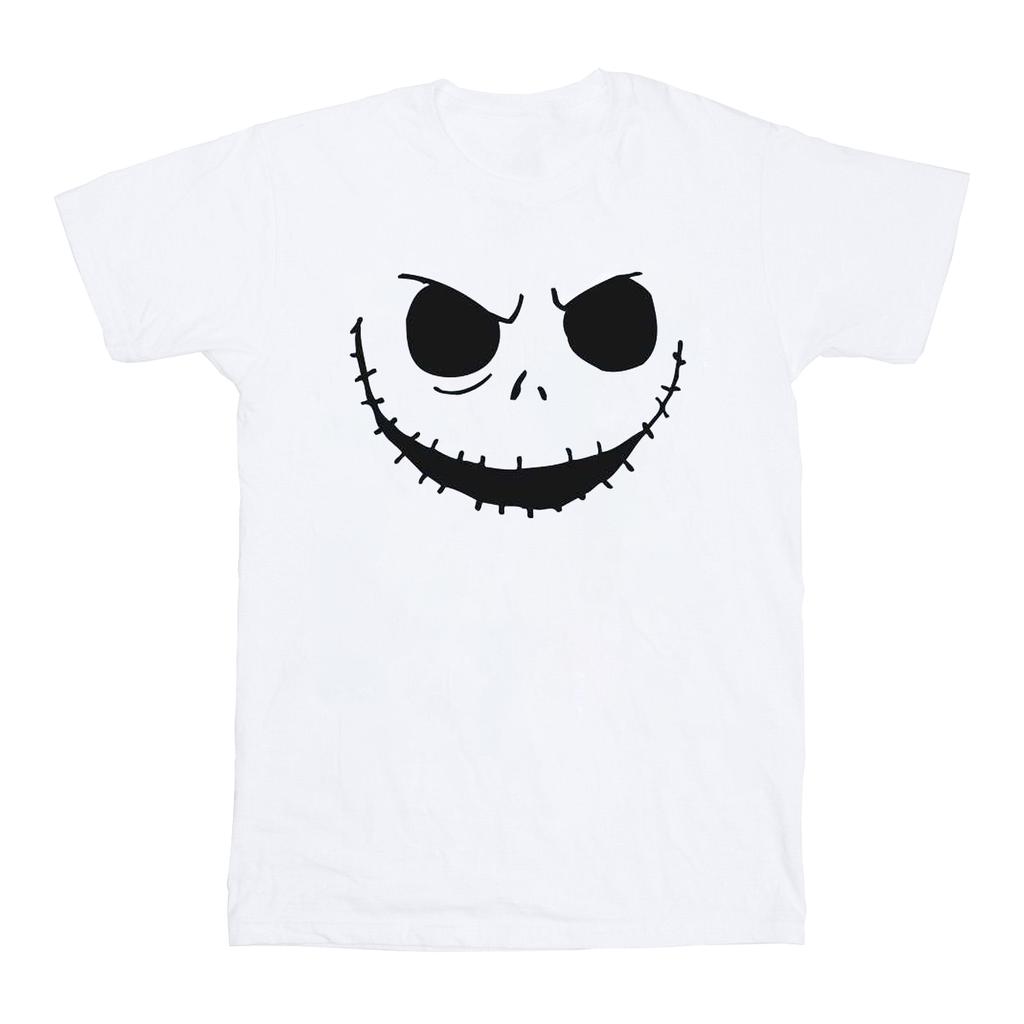 Disney Womens/Ladies Nightmare Before Christmas Jack´s Face Bold Cotton Boyfriend T-Shirt