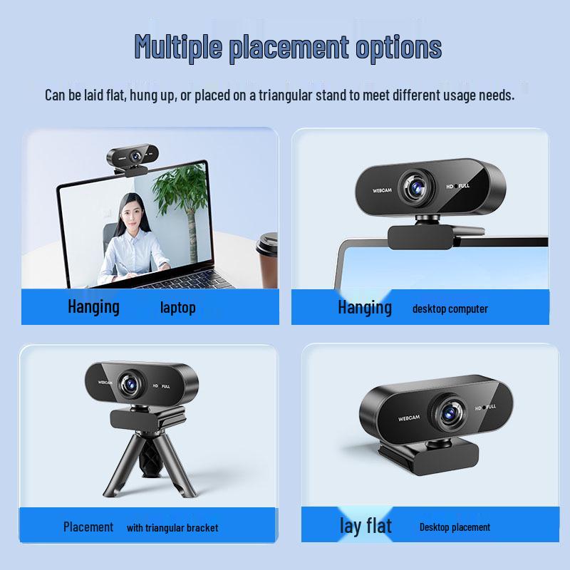 4K HD Esports Live Streaming Camera with Microphone for Online Classes and Meetings, Driver-Free