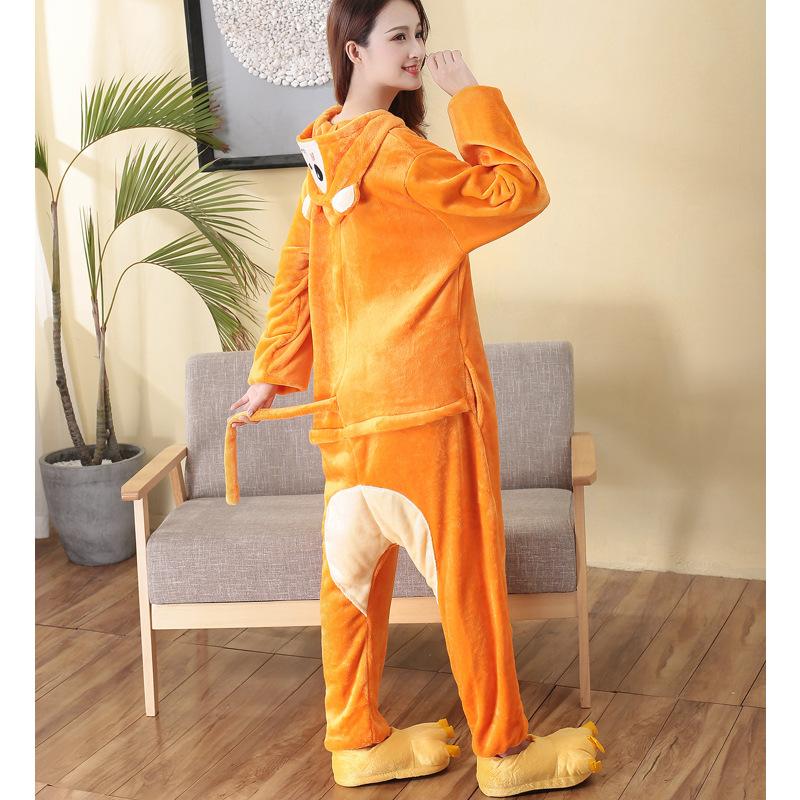 Мужской и женский комбинезон с рисунком из мультфильма, унисекс, фланелевая домашняя одежда с капюшоном, свободная повседневная одежда для отдыха