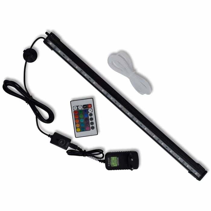 VidaXL Lampe Submersible à Bulles et DEL RVB Aquarium 48 cm Réservoir Poisson 41207
