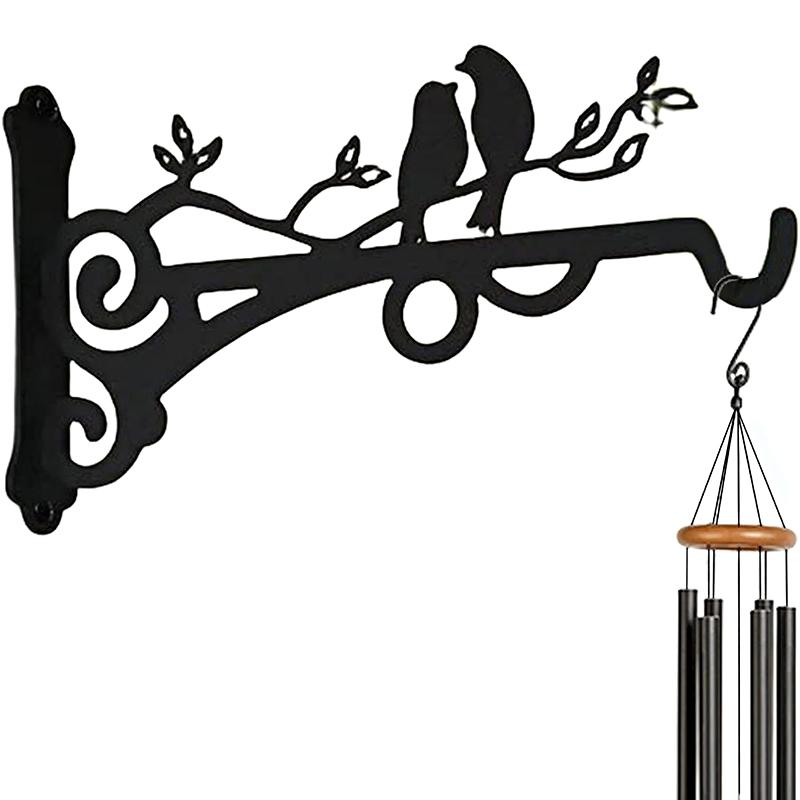 1шт вешалка для цветочной корзины настенная двойная ветка в виде птицы в деревенском стиле кронштейн для растений