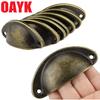 OAYK Puntos 12Pcs/Set Vintage Shell Shaped Metal Cabinet Pull Handles Hardware Accessories