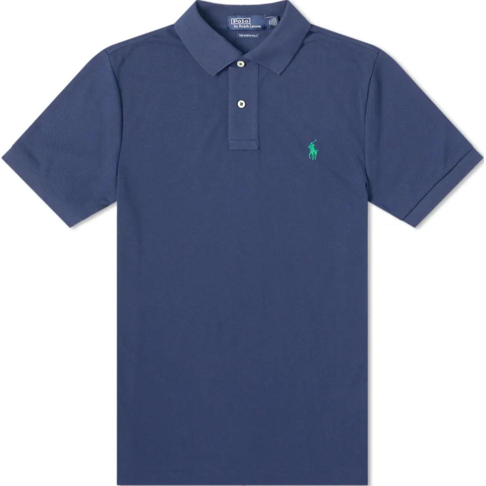 Polo Ralph Lauren Solid Color Small Pony Embroidered Slim Fit Short Sleeve Polo Shirt Men Tops Navy-Blue 710751221-001