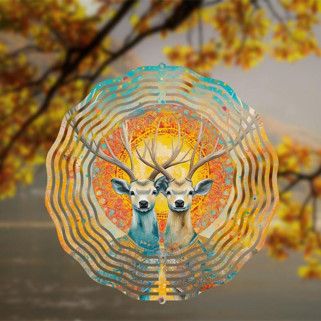 10 Inch Hanging Wind Chimes with 360 Degree Hook Exquisite Design for Balcony Garden Courtyard Decoration Spring Summer Artistic Dynamic Gift