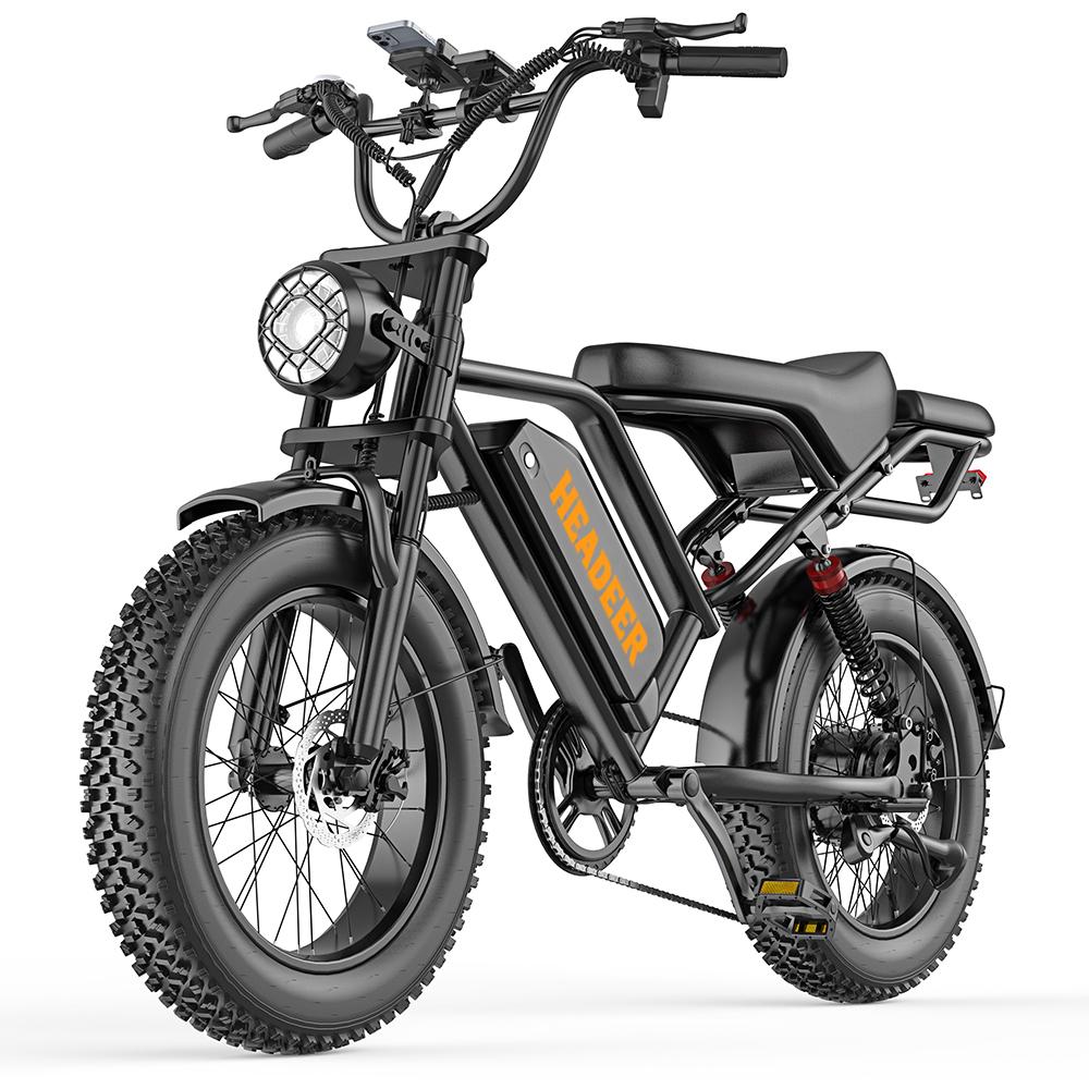 HEADEER BK20 Adult E-Bike 48V20AH Battery 750W Motor Electric Bicycle 150KG Load 80KM Range 20 Inch Fat Tires Off-Road E-Mountain Bike