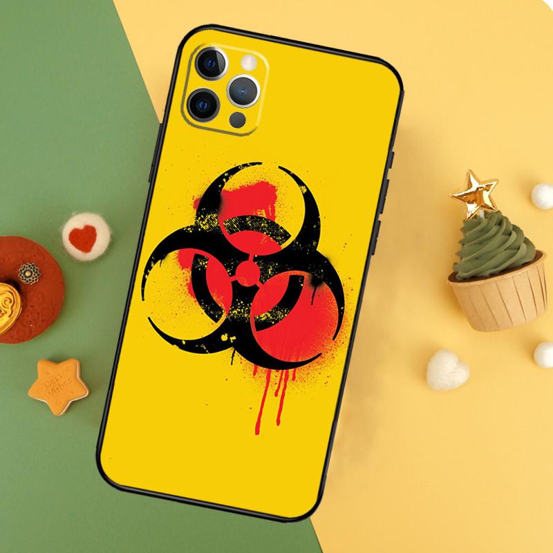 Чехол для телефона с логотипом символа биоопасности Для iPhone 17 17Air 16 15 14 13 11 12 Pro Max 12 13 Mini 16E Ударопрочный чехол