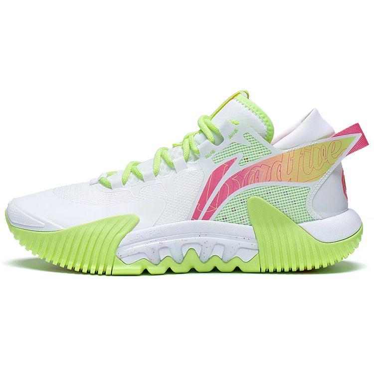 Баскетбольные кроссовки Li Ning Badfive 2 Low Мужские Низкие Стандартные Белый/Неоновый Желто-Зеленый ABFS003-17