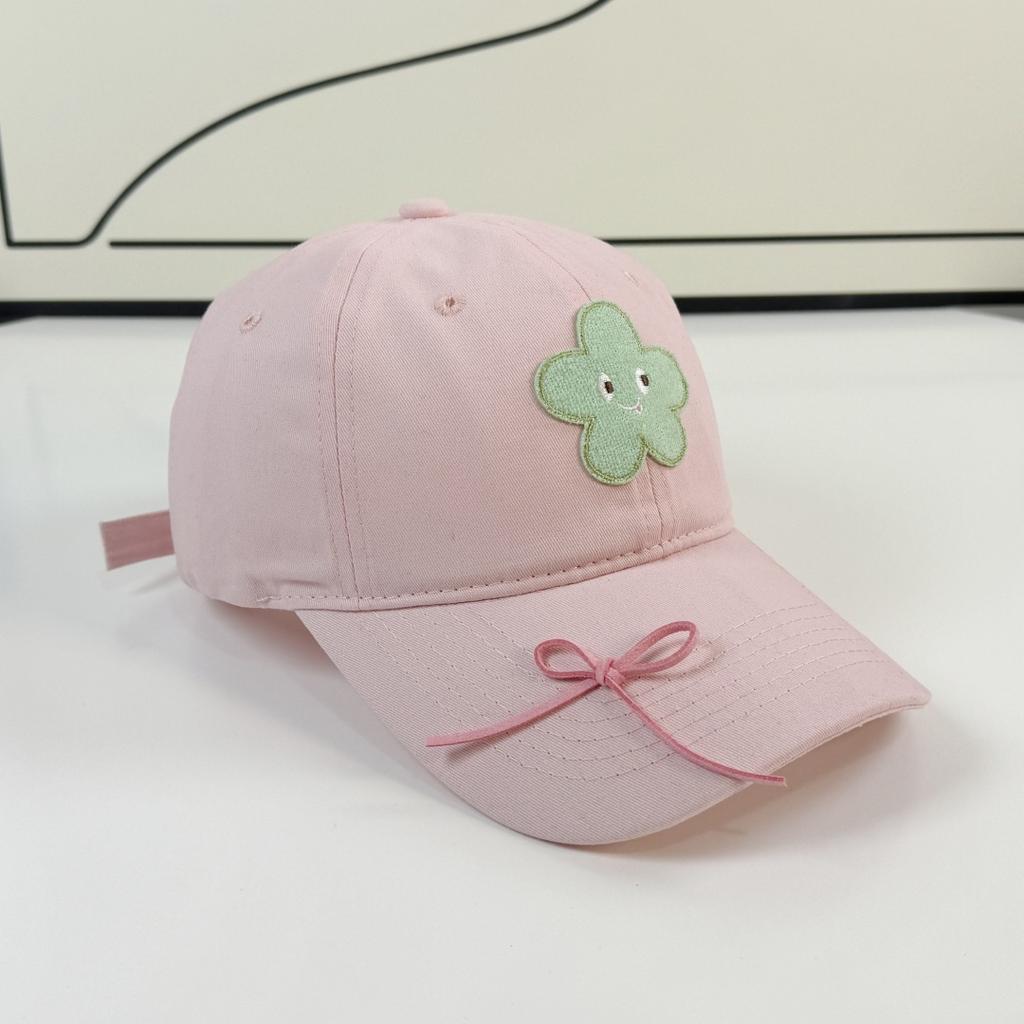 Embroidered Love Girl Baseball Cap Casual and Versatile Cute Face Showing Small Soft Top Baseball Cap Curved Brim
