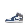 Детские кроссовки Air Jordan 1 Retro High OG PS True Blue Белый цементно-серый FD1412-410