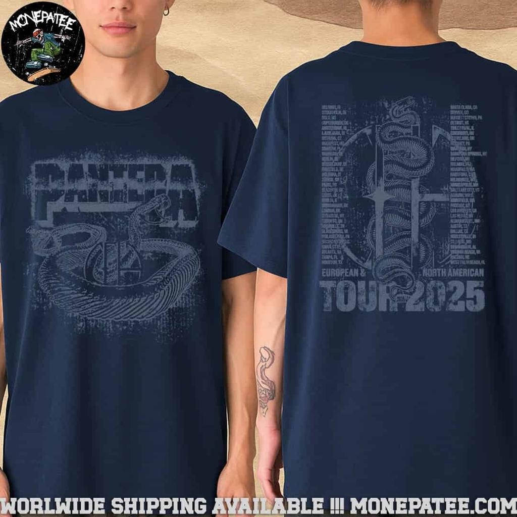 Pantera Europe And North American Tour 2026 Dates List Snake CFH Merch Tee