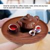 Solid Wood Wooden Plate Round Shape Food Server Coffee Serving Tea Tray  Restaurant