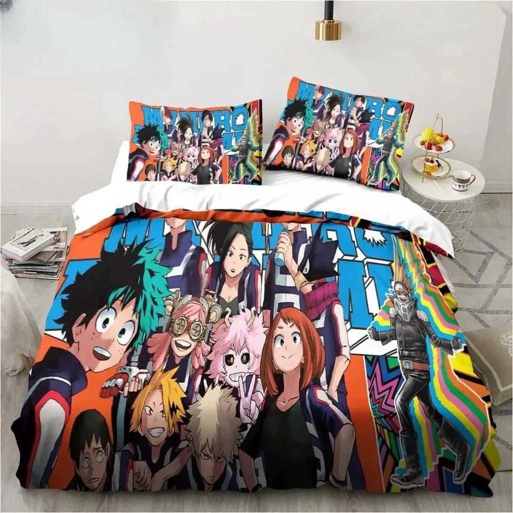3D Print Bedding Gift My Hero Academia Bedding Set Single Twin Full Queen King Size Bed Set Adult Kid Bedroom Home Textile