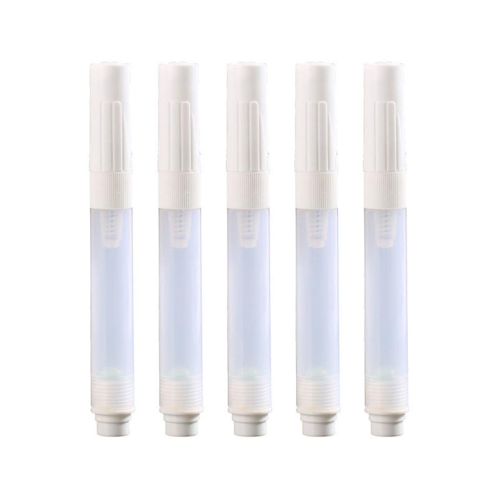 2 Pcs Empty Paint Markers Refillable Painting Pen 5mm Round Head Fillable Paint Marker Clear Acrylic Paint Marker
