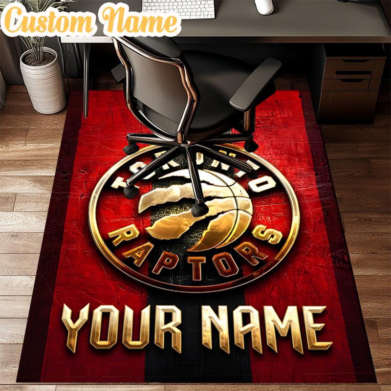 Custom Name Raptors basketball Logo Rug Office Rug Chair Mat Non Slip Carpet Rugs for Bedrooms Dining Room Living Room Home Decor gifts