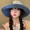 Lightweight Denim Bucket Hats Wide-Brimmed Sun Protection Basin Cap Retro Fisherman Hat  Camping