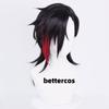Game Arcane Season 2 Vi Jinx Cosplay Wig Vi Black and Red Hair For Women Men Halloween Carnival Party LOL Role Play Wig