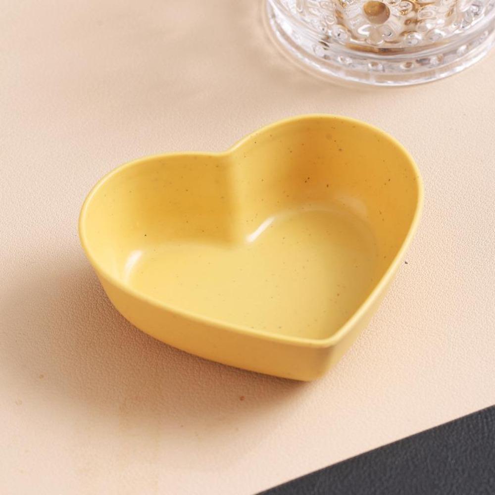 Nordic Style Heart Shape Seasoning Dish Wheat Straw Sushi Seasoning Dish  Restaurant