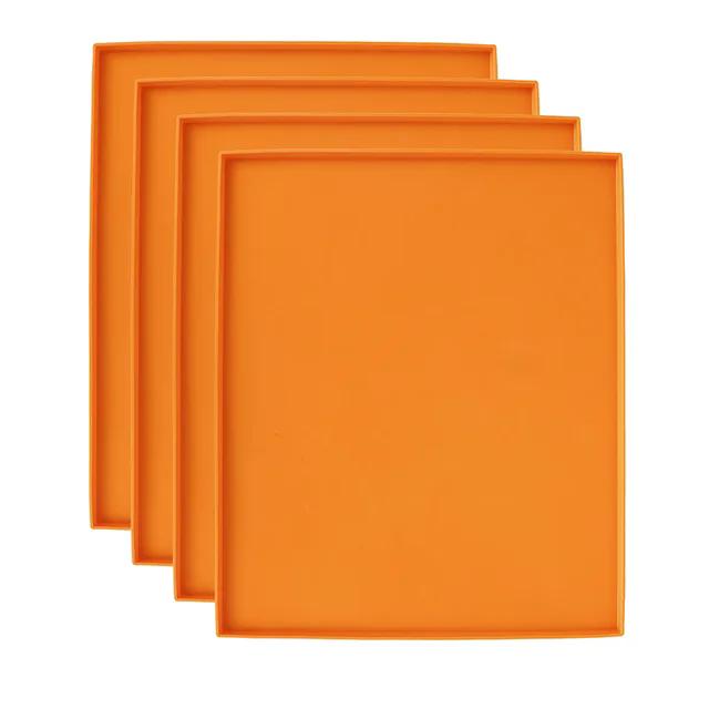 6PCS Silicone Dehydrator Sheets Dehydrator Mats with Edge Non-stick Baking Tray for Fruits Meat Vegetables Kitchen Accessories