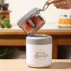 Double Layer Soup Cup Oatmeal Cup with Spoon Stainless Steel Breakfast Milk Bowl Office School Picnic Portable Food Container