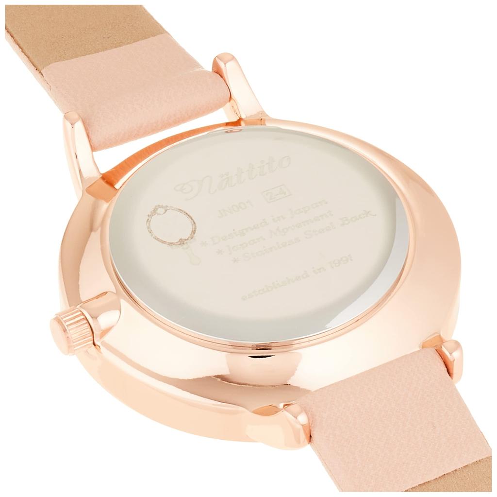 Watch Analog Simple Pink Gold Leather Strap Pink [Fieldwork] JN001-2 Women's
