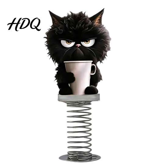 Funny Pet Bobblehead Figures for Car Cute Cat/Dog Dashboard Ornaments 2D Flat Acrylic Decorations Personalized Interior Decors with Self Adhesive