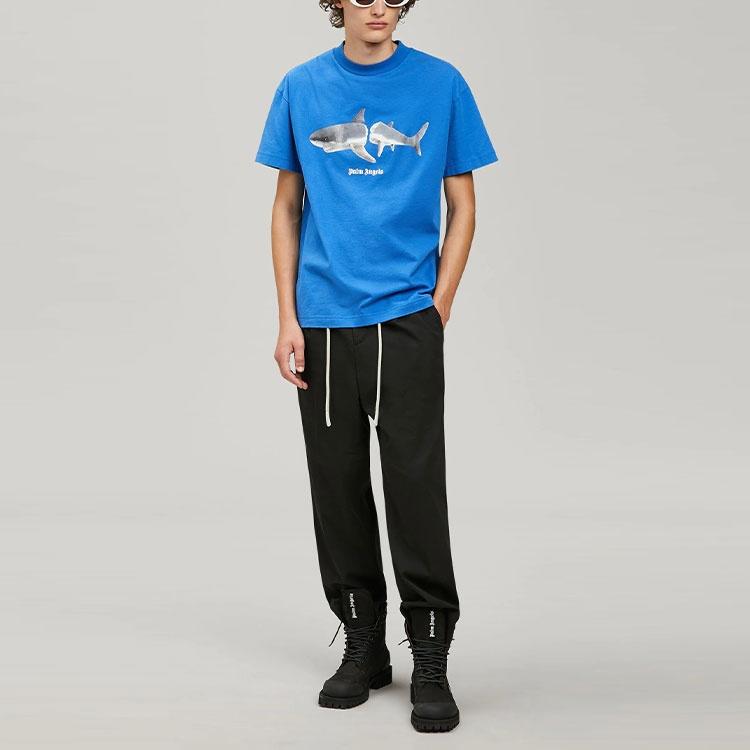 Palm Angels shark-print T-shirt Men's PMAA001S22JER0114501