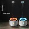 Volcano Fire Flame Aroma Diffuser Aroma Treatment Air Humidifier 2 Color Remote Control Jellyfish Mist Flame Volcano Humidifiers