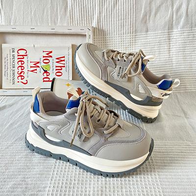 Туфли для папы из натуральной кожи, женские весенние новые стильные легкие повседневные спортивные туфли на толстой подошве в стиле Форрест Гамп