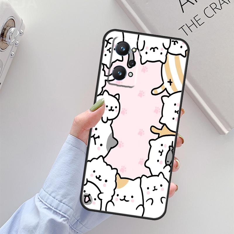 Милый Кавайный Кот Для Realme GT 7 Pro GT 6T 6 5 C67 C61 C55 C53 C51 C21Y C25S C75 10 11 12 13 14 Pro Plus Чехол