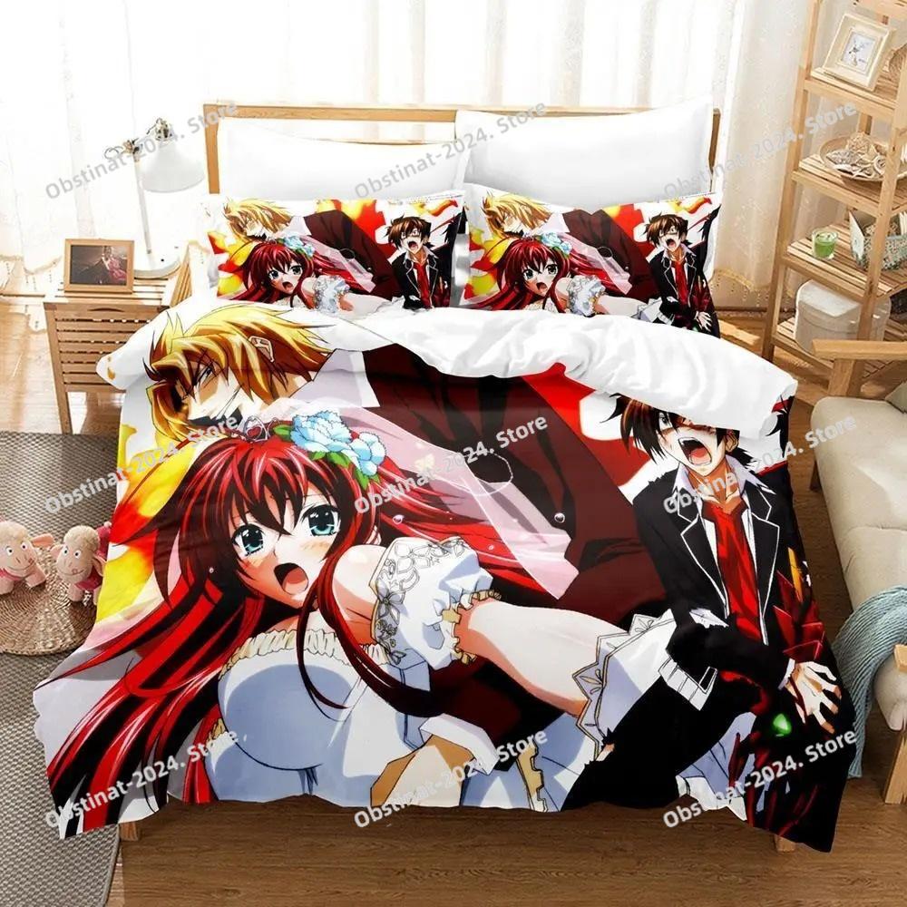 Новый Кавайный Комплект Постельного Белья High School DxD С Принтом Пододеяльник Простыня Наволочка Постель Мягкое Покрывало Полный Queen King Размер Аниме Кровать