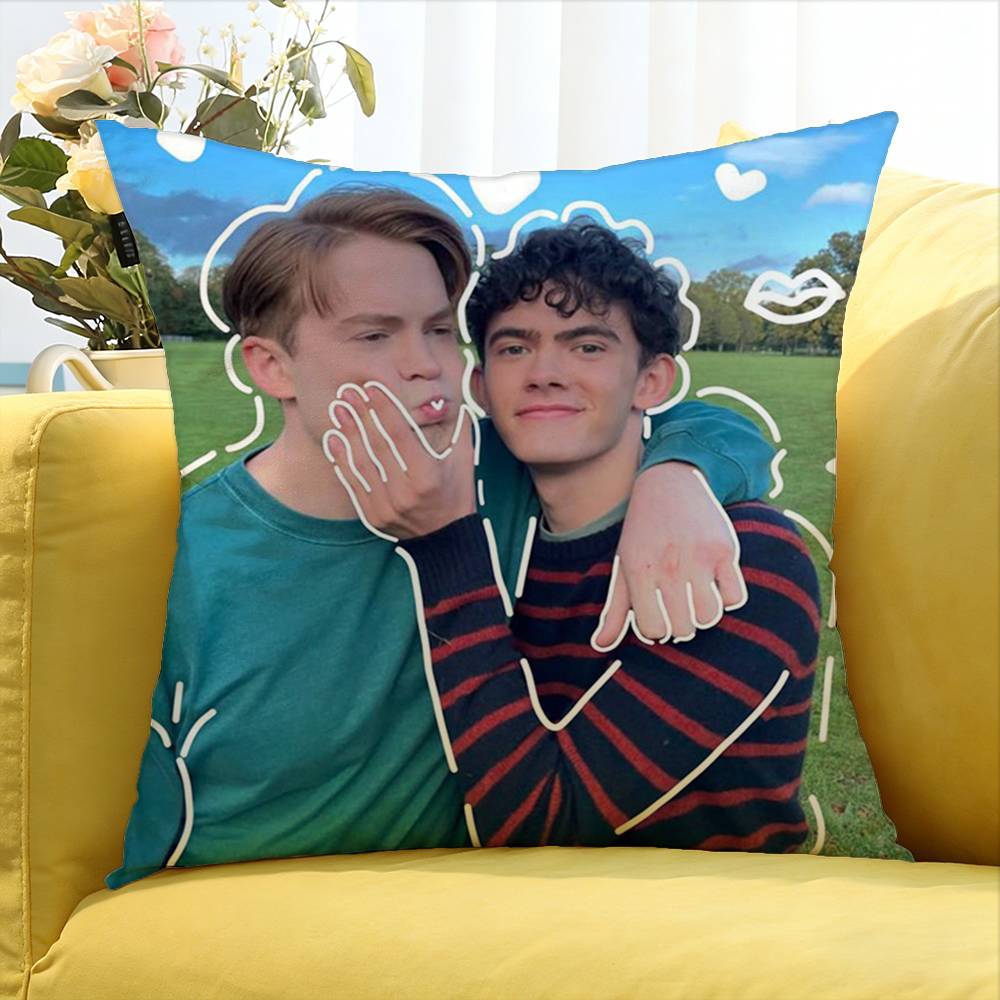 HHeartstopper Nick Charlie World Various Sizes Square Pillow Case For Car Home Bedchamber Decor