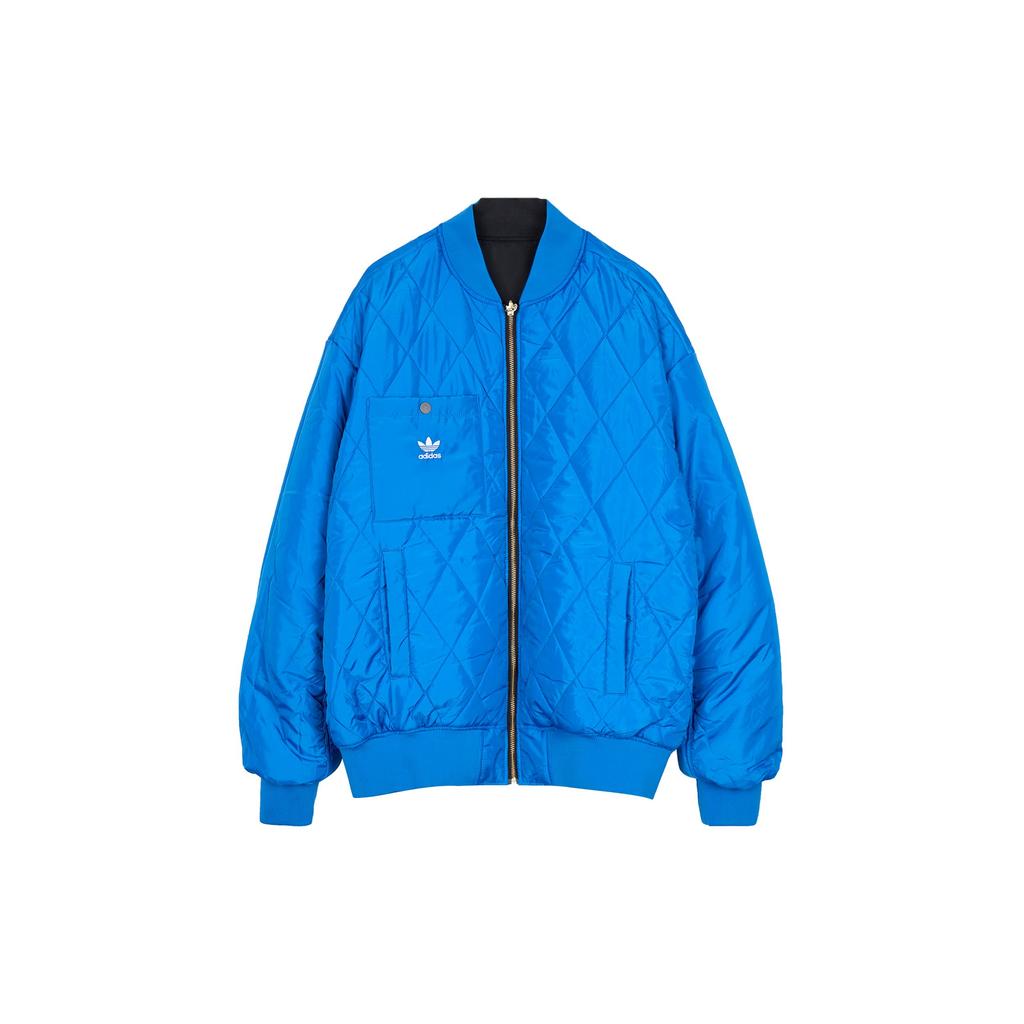 adidas Двусторонняя повседневная свободная хлопковая куртка с оригинальным дизайном в полоску, мужская куртка черного цвета IW3641