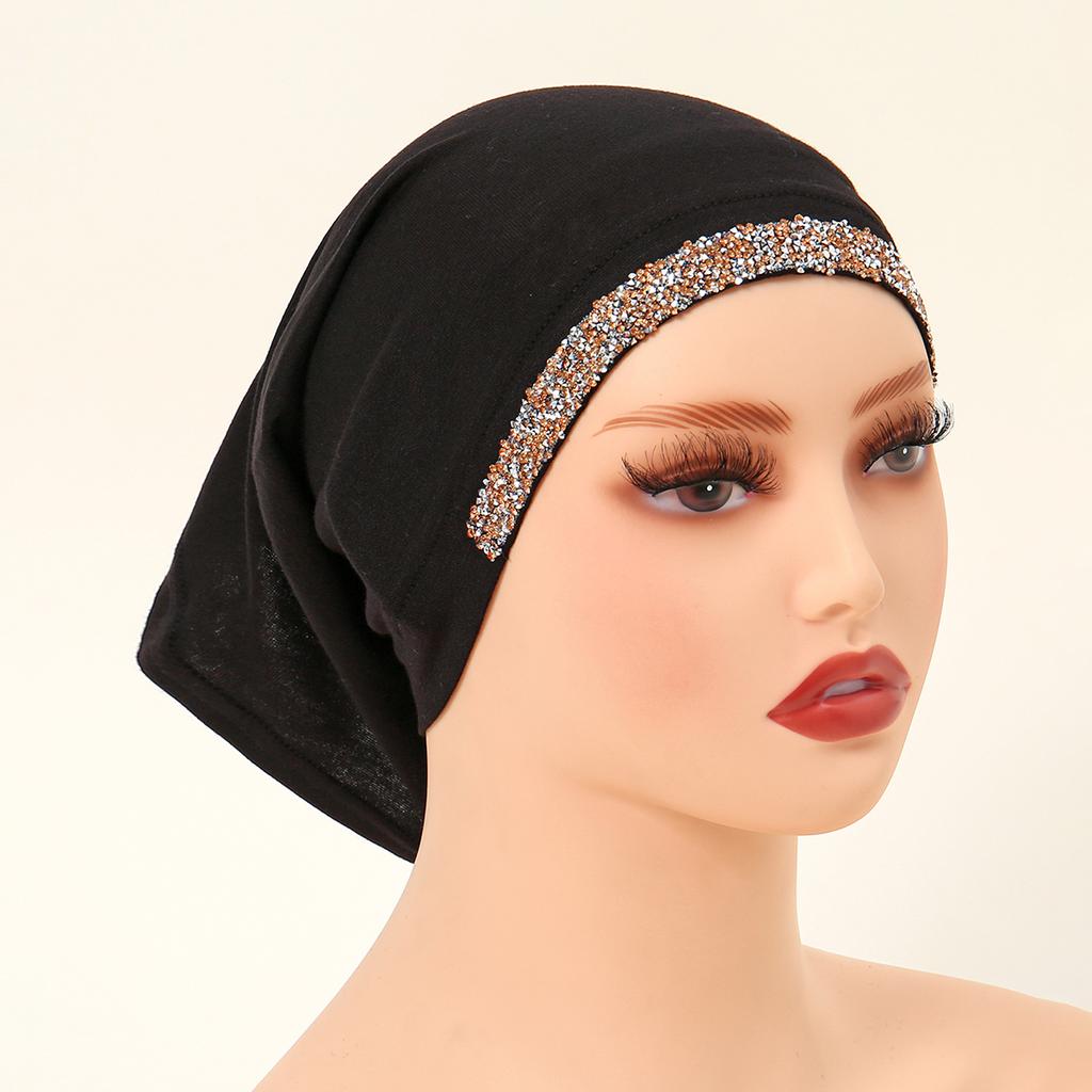 Модал Хлопок Ромбы Подшлемник Эластичный Хиджаб Простой Мягкий Капот Мусульманские Женщины Эластичный Внутренний Хиджаб Тюрбан Ислам Подшлемник