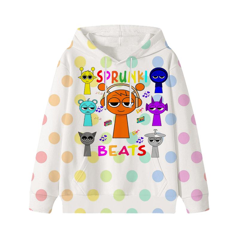 Sprunki Incredibox Hoodie Cartoon Game Children's Cute Children Autumn Sweatshirt Manga Clothes Kid Girl Boy Top Hoody Hoodies