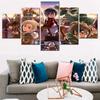 5 Pieces Attack On Titan Battle Japan Anime Poster Modern Home Wall Decor Picture Art Print Painting On Canvas For Living Room